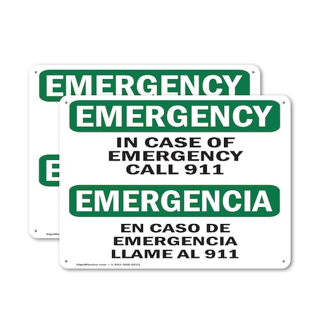 Signmission Safety Culture Sign, 14 in Width, Plastic, Rectangle, Bilingual OS-2PACK-EM-P-1014-L-10337
